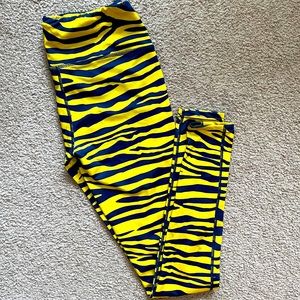 Zebra Striped University of Michigan Leggings
